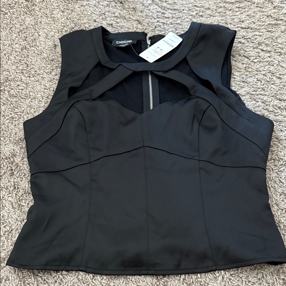 Bebe Black Cutout Bodysuit